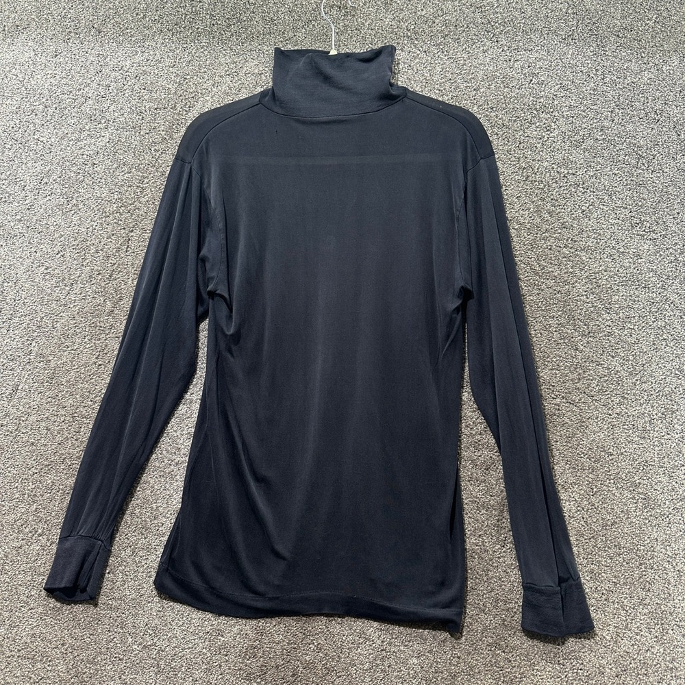 VTG LL Bean 100% Silk Turtleneck Base Layer Top Long Sleeve Shirt